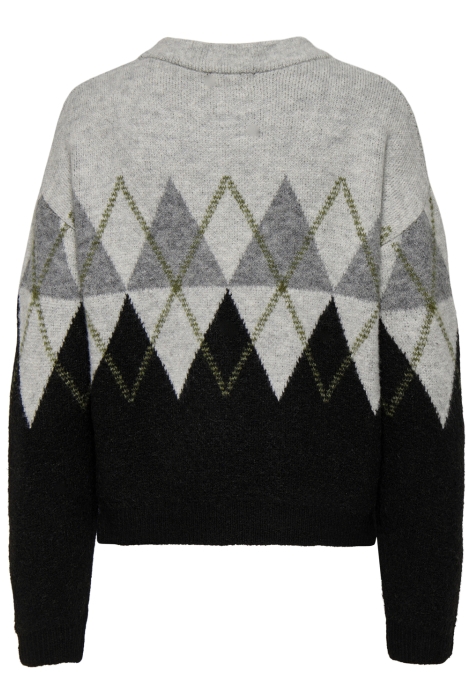 Jacqueline de Yong jdyaria l/s o-neck argyle pullover