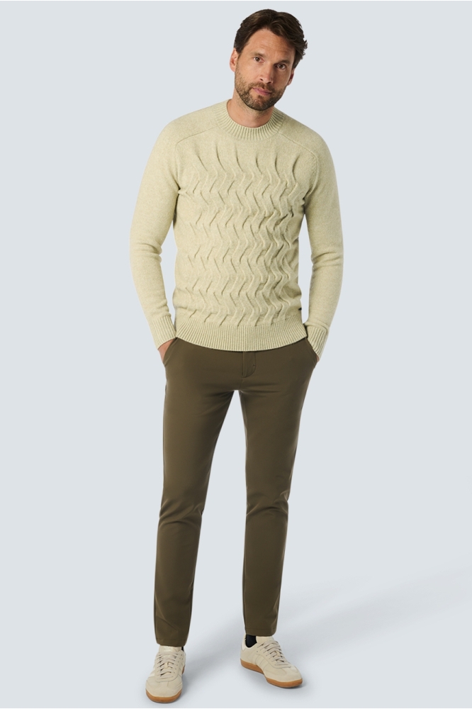 SWEATER MET ZIGZAG PATROON 25210914 122 CEMENT