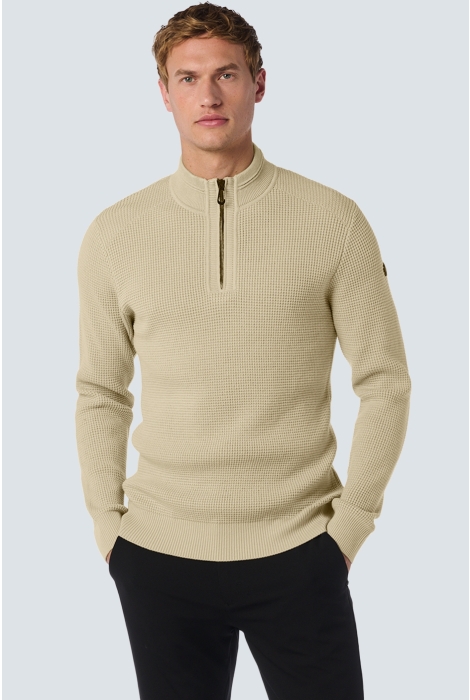 NO-EXCESS pullover half zipper solid jacquard