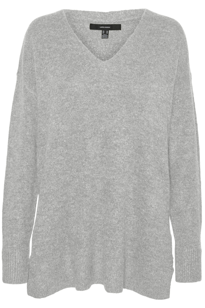 VMFILUCA LS V-NECK LONG PULLOVER GA 10310514 LIGHT GREY MELANGE