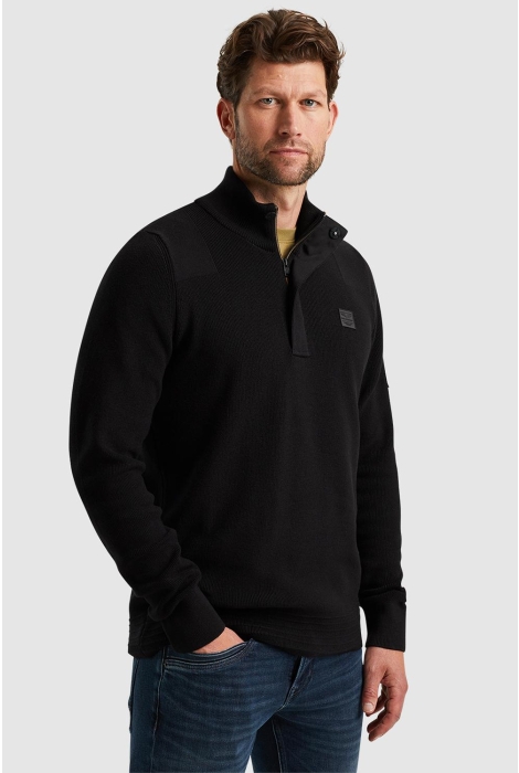 PME legend half zip collar cotton knit