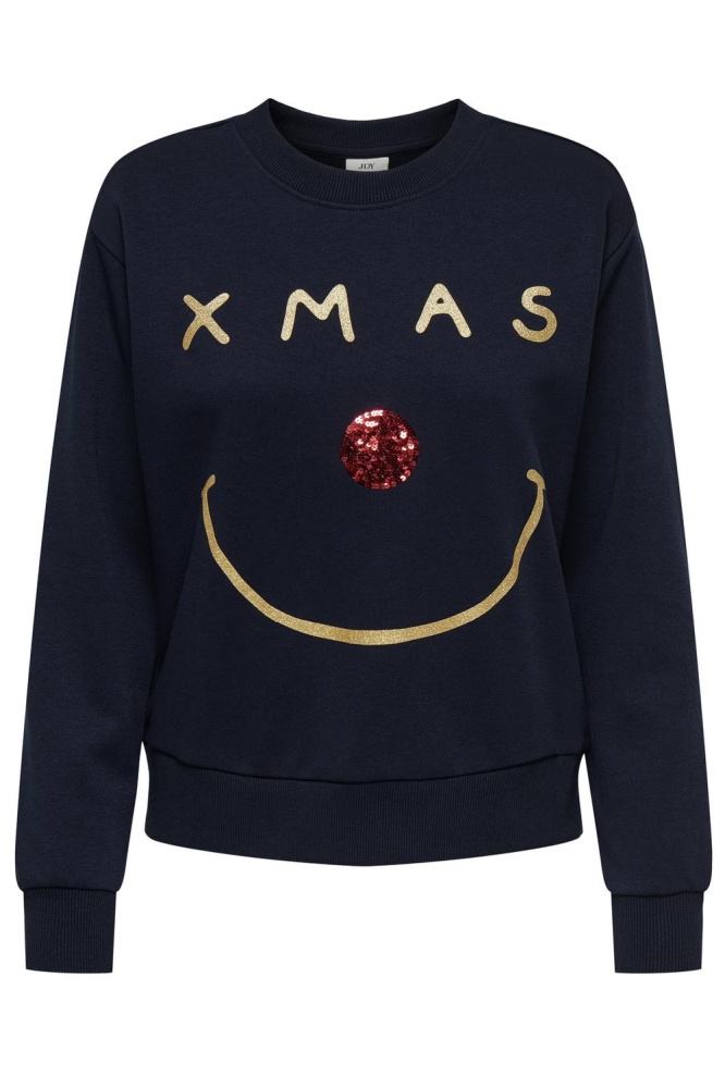 JDYPARIS L/S XMAS SWEAT JRS ATK 15331693 SKY CAPTAIN/XMAS