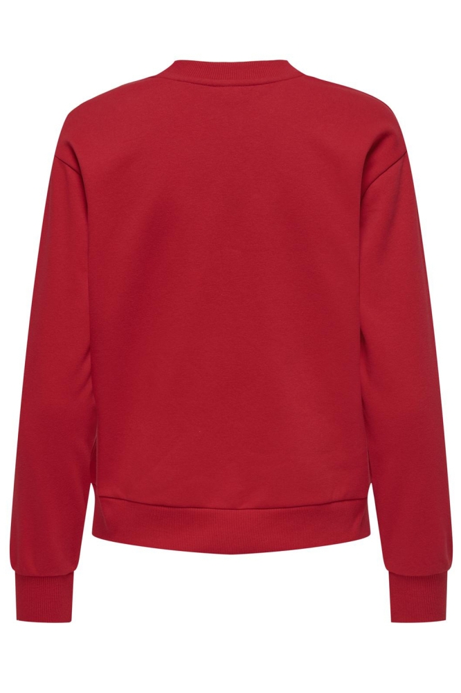 JDYPARIS L/S XMAS SWEAT JRS ATK 15331693 TRUE RED/SNOWMAN