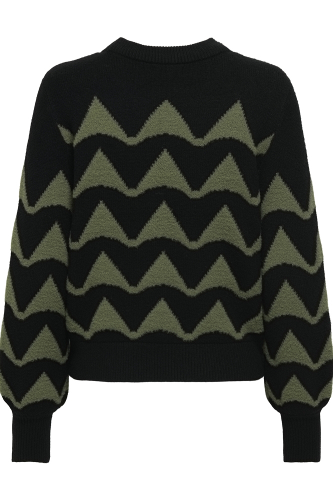 JDYTINA L/S JACQUARD PULLOVER KNT 15330567 Black/W WINTER