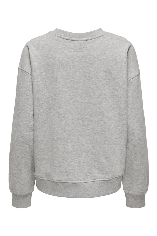 JDYSALLY LS O NECK SWEAT JRS ATK 15332461 Light Grey mela/BEAUJOLAIS