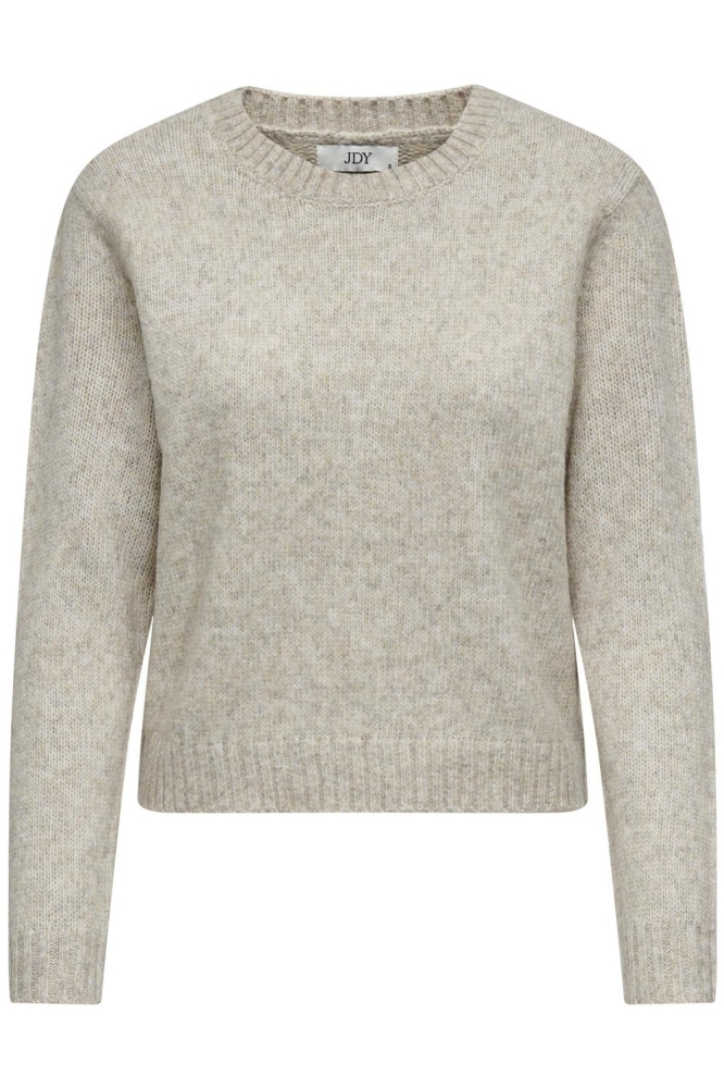 JDYSILJA L/S O-NECK PULLOVER KNT 15277866 Oatmeal/MELANGE