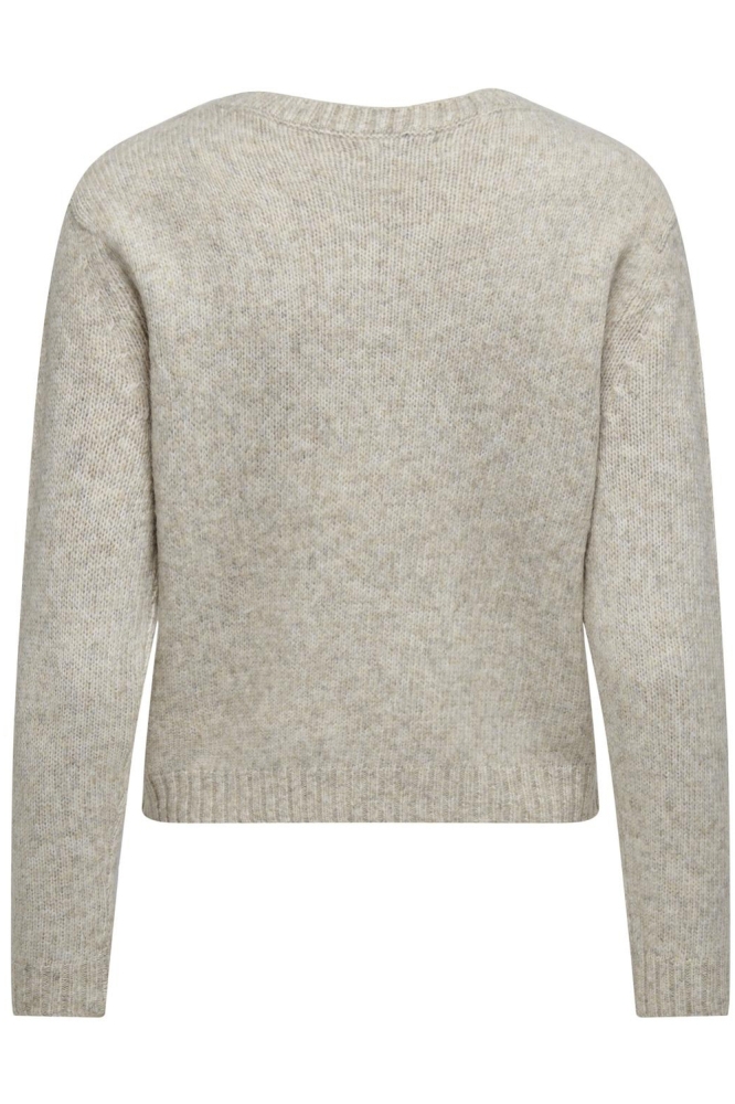 JDYSILJA L/S O-NECK PULLOVER KNT 15277866 Oatmeal/MELANGE