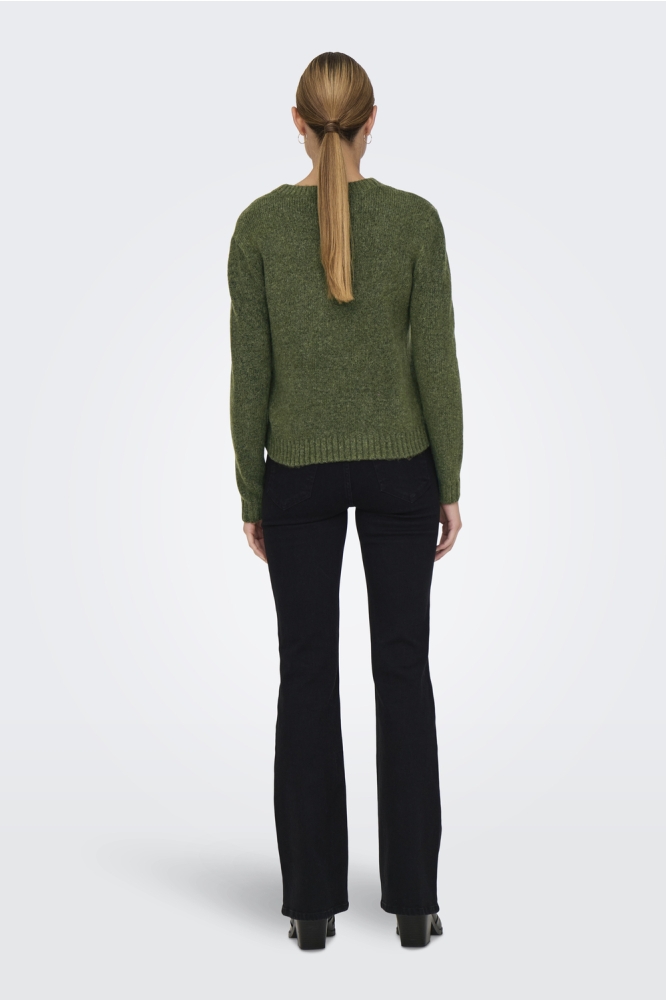 JDYSILJA L/S O-NECK PULLOVER KNT 15277866 Winter Moss/MELANGE