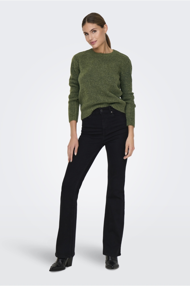 JDYSILJA L/S O-NECK PULLOVER KNT 15277866 Winter Moss/MELANGE