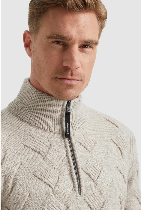 Vanguard half zip collar star wool acrylic