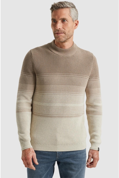 Vanguard mock neck cotton stripe