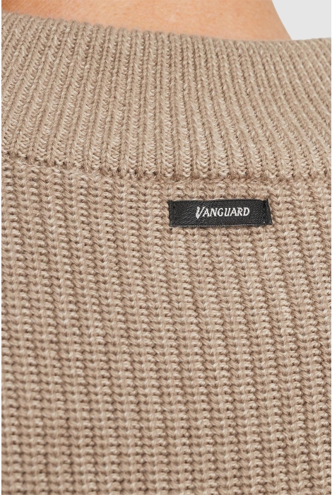 Vanguard mock neck cotton stripe