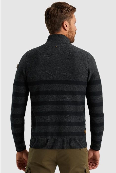 PME legend half zip collar cotton rib knit