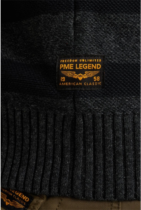 PME legend half zip collar cotton rib knit