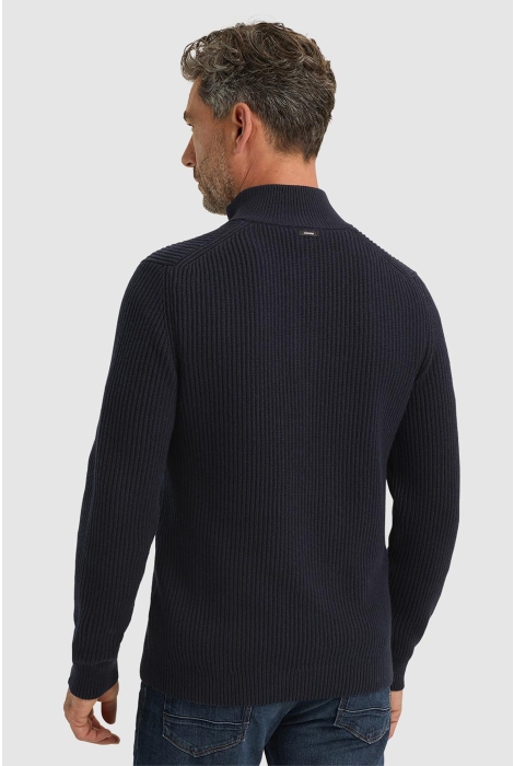 Vanguard half zip collar cotton blend wool