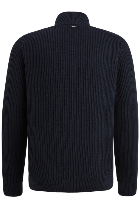 Vanguard half zip collar cotton blend wool