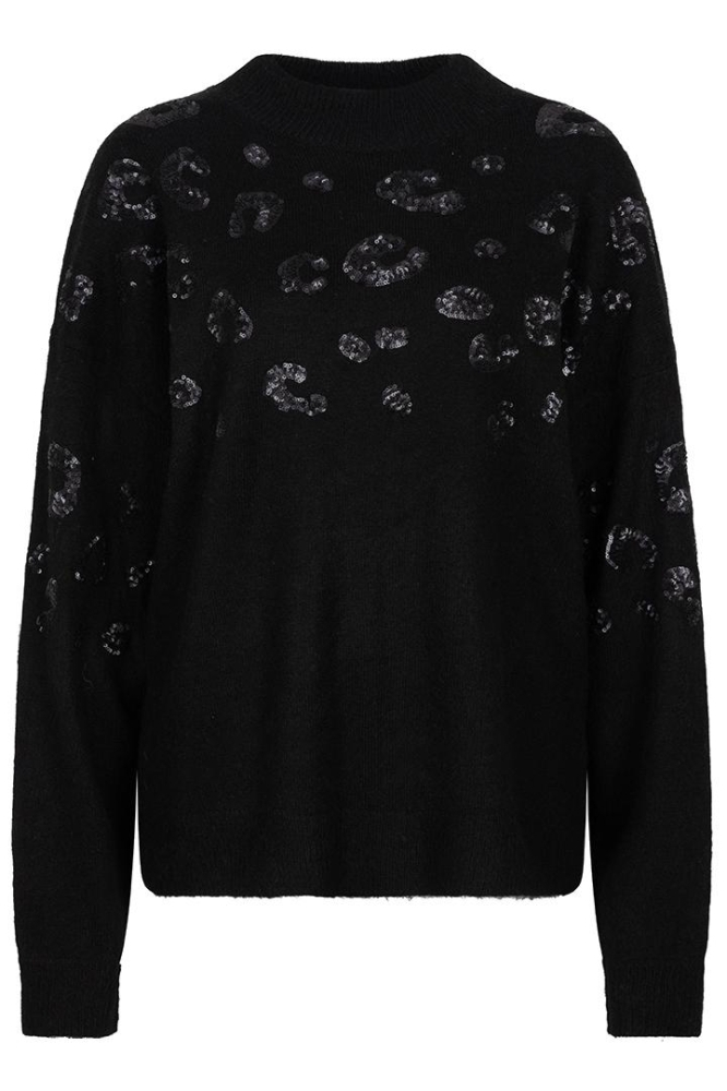 SWEATER ANIMAL SEQUINS F24 27500 000 black