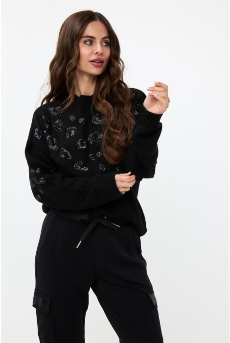 EsQualo sweater animal sequins