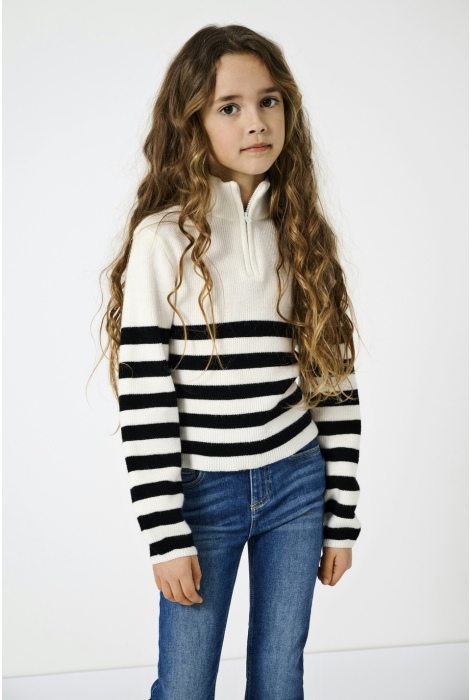 Kids Only kogfranca half zip l/s stripe knt n