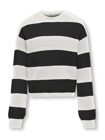 Kids Only Trui KOGFRANCA SHORT L/S STRIPE KNT NOOS 15326339 Cloud Dancer