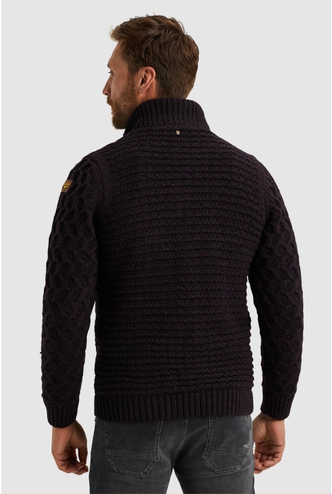 PME legend zip jacket heavy knit mixed yarn