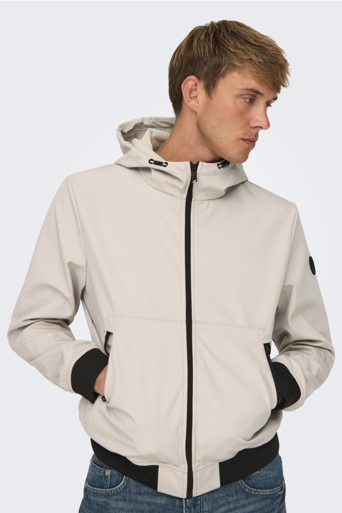 ONSBOWIE SOFTSHELL BOMBER OTW NOOS 22029276 SILVER LINING