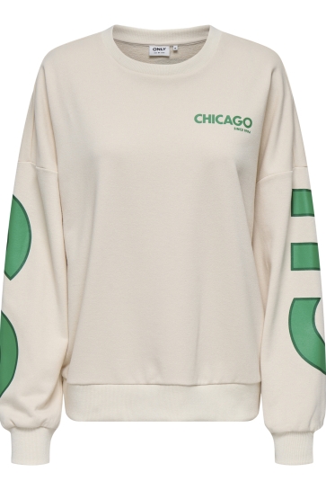 Only Trui ONLKYLE L/S CITY SWT 15354270 ECRU/CHICAGO