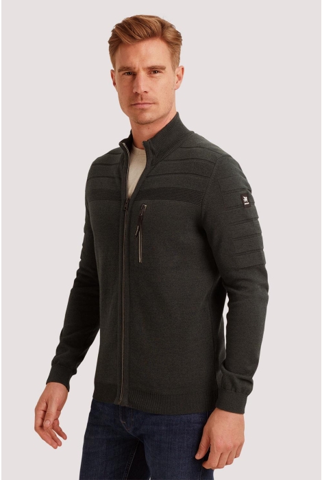 Vanguard zip jacket cotton bonded mouline