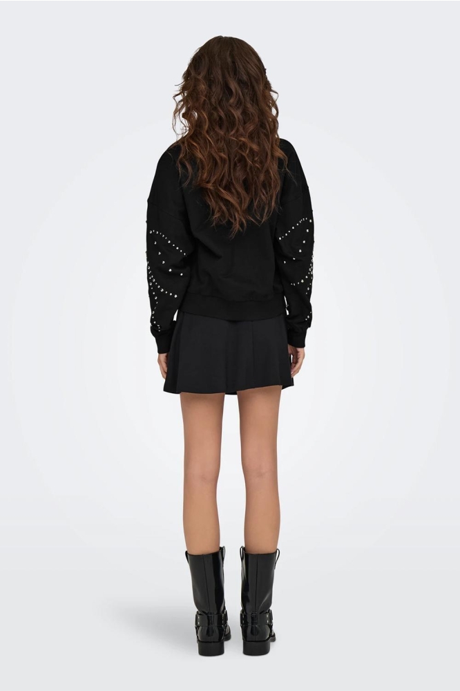 JDYRAY L/S STUD SWEAT JRS EXP 15347603 BLACK/TUDDS