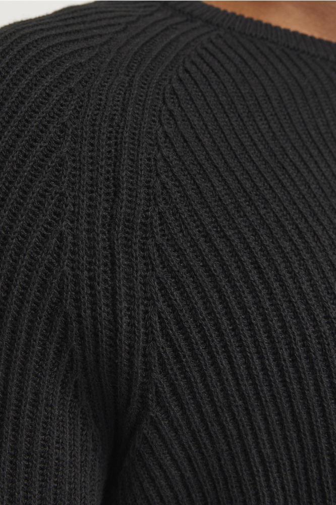 JJPANNEL KNIT CREW NECK AW24 12258471 BLACK