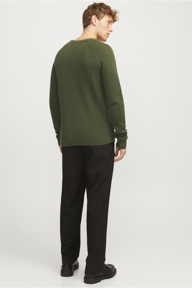 JJPANNEL KNIT CREW NECK AW24 12258471 KOMBU GREEN