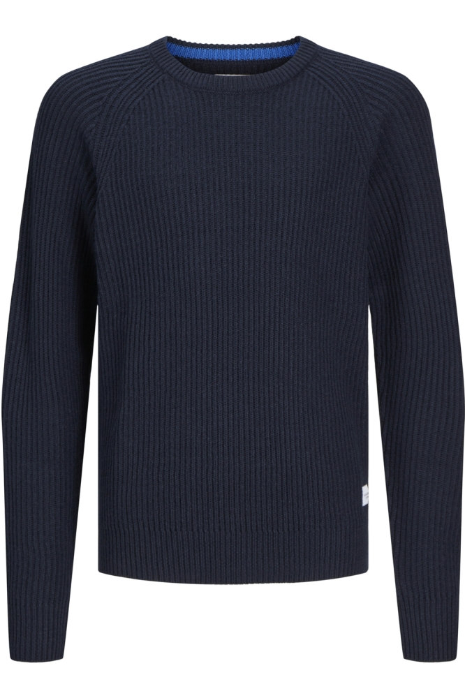 JJPANNEL KNIT CREW NECK AW24 12258471 NAVY BLAZER