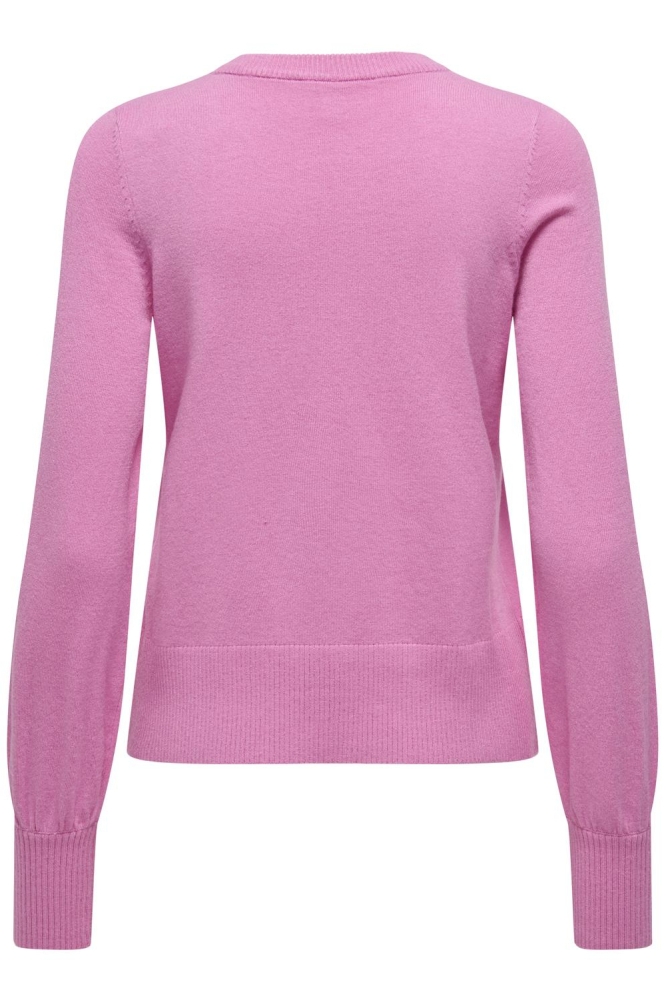 ONLIBI LS EMB O-NECK CC KNT 15339553 FUCHSIA PINK/FIERY CORA