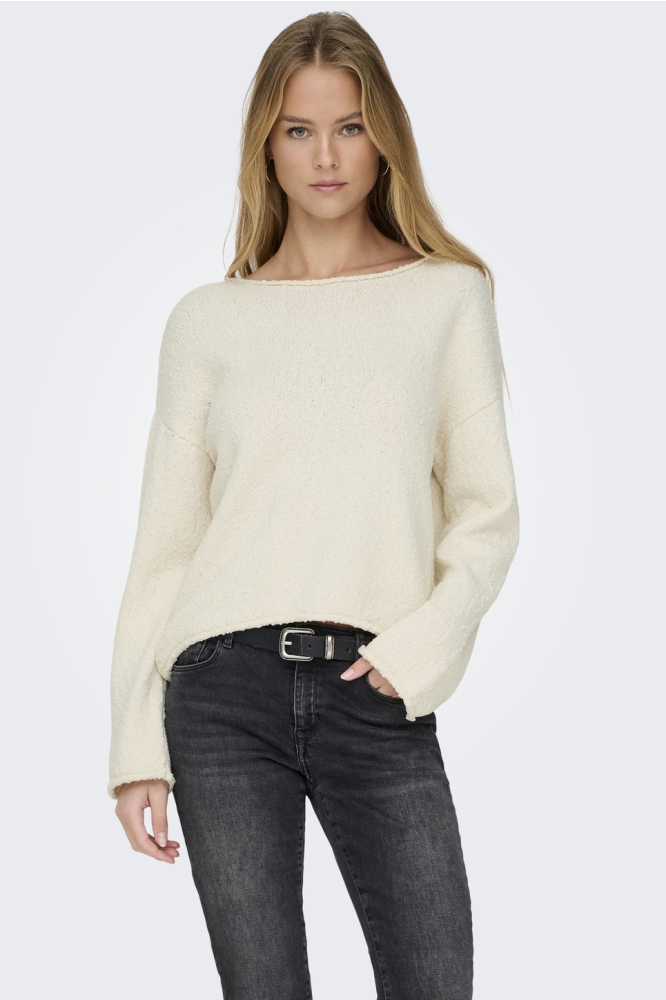 ONLALVILDA LS O-NECK CC KNT 15339651 BIRCH