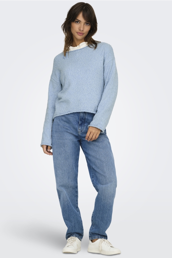 ONLALVILDA LS O-NECK CC KNT 15339651 SOFT CHAMBRAY