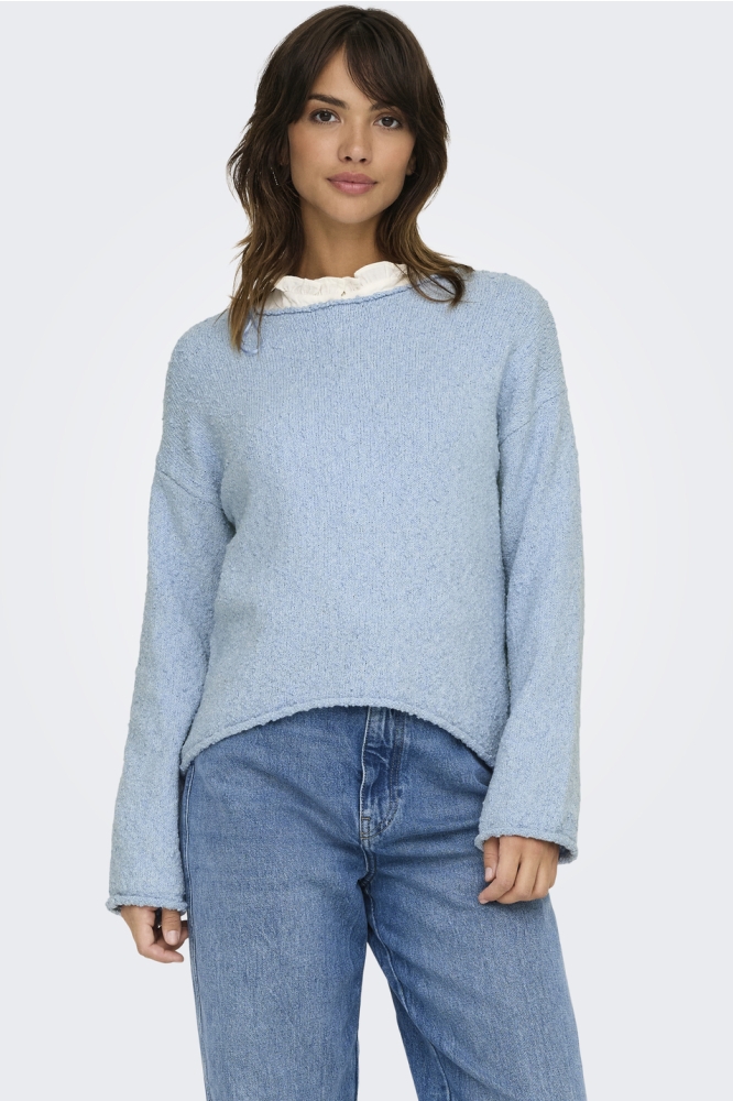 ONLALVILDA LS O-NECK CC KNT 15339651 SOFT CHAMBRAY