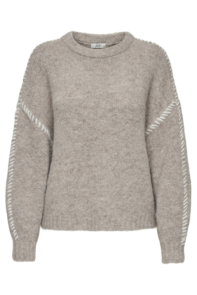 JDYZOEY LIFE L/S ON STITCH PULL KNT 15336758 Chateau Gray