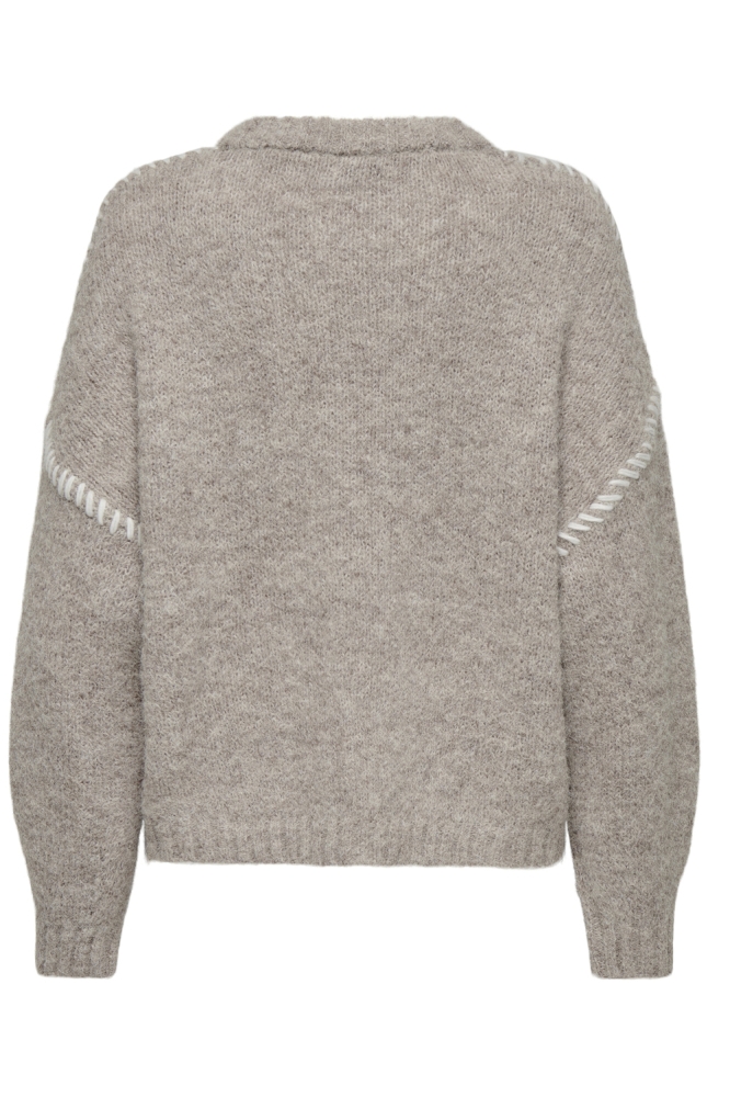 JDYZOEY LIFE L/S ON STITCH PULL KNT 15336758 Chateau Gray