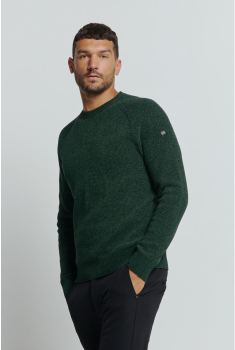 NO-EXCESS pullover crewneck 2 coloured chenil