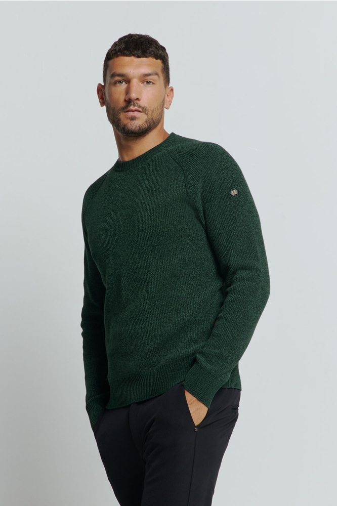 ROUND NECK SWEATER 25210917 052 DARK GREEN