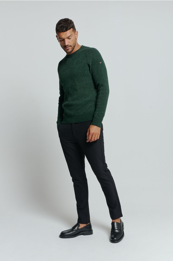 ROUND NECK SWEATER 25210917 052 DARK GREEN