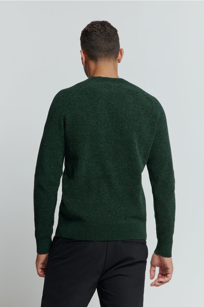 ROUND NECK SWEATER 25210917 052 DARK GREEN