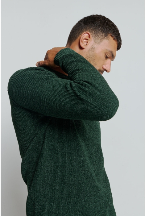 NO-EXCESS pullover crewneck 2 coloured chenil