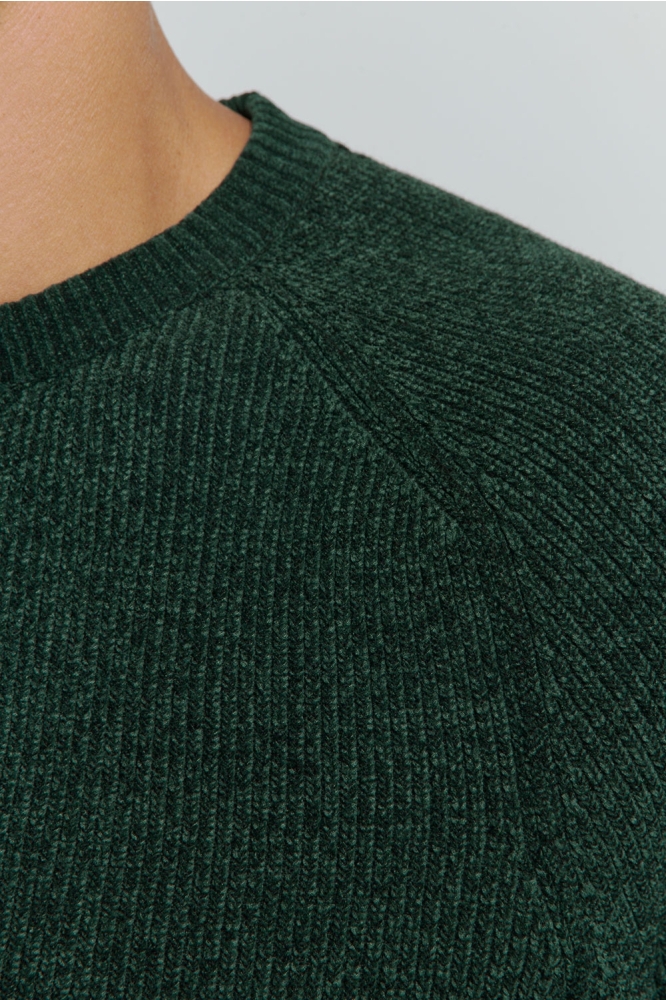 ROUND NECK SWEATER 25210917 052 DARK GREEN