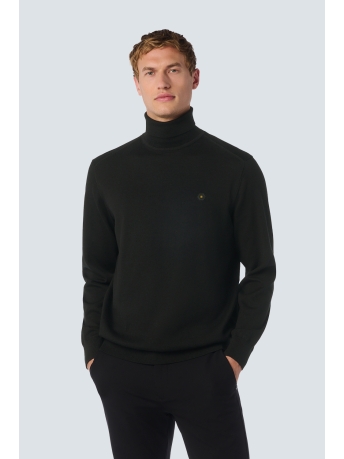 NO-EXCESS Trui TWO TONE MELANGE TURTLENECK 25210982 020 BLACK