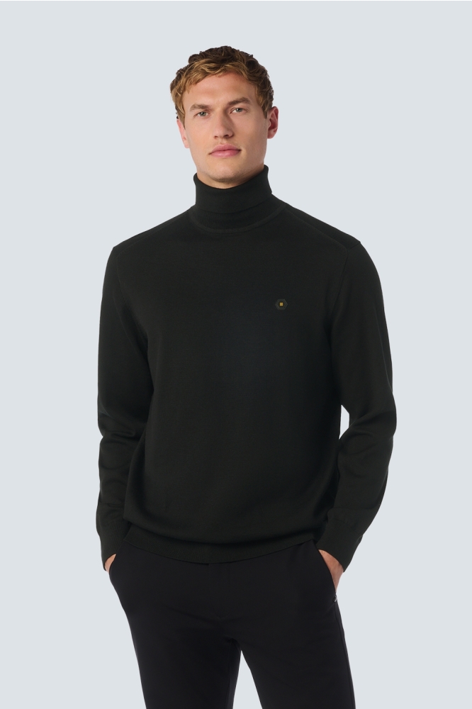 TWO TONE MELANGE TURTLENECK 25210982 020 BLACK