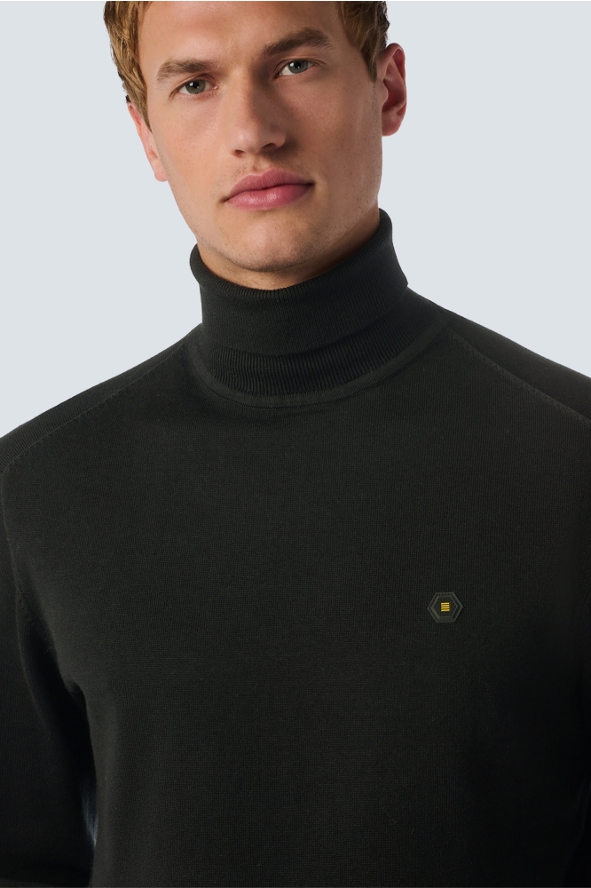 TWO TONE MELANGE TURTLENECK 25210982 020 BLACK