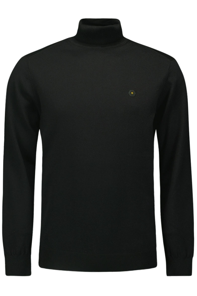 TWO TONE MELANGE TURTLENECK 25210982 020 BLACK