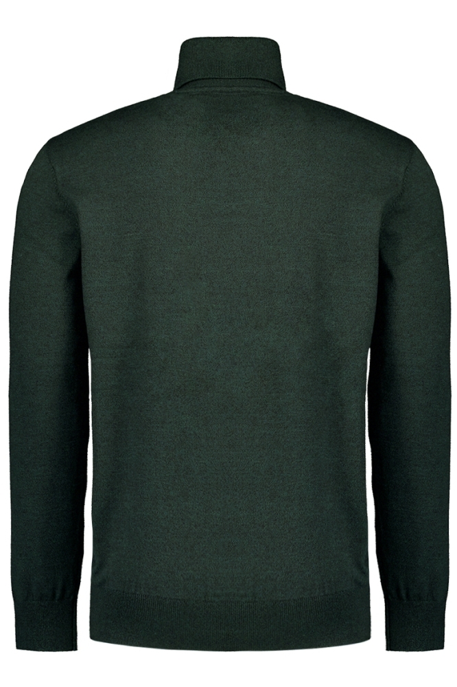 TWO TONE MELANGE TURTLENECK 25210982 052 DARK GREEN