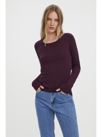 Vero Moda Trui VMCARE STRUCTURE LS O-NECK BLOU NOO 10136644 Winetasting